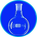 Flat bottom flasks with conical ground joint, DURAN®