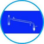 Distilling links with Liebig condenser and vacuum receiver adapter, DURAN® tubing