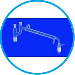 Distilling links acc. to Claisen with vacuum receiver adapter, DURAN® tubing