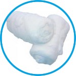 Cotton wool roll, absorbent