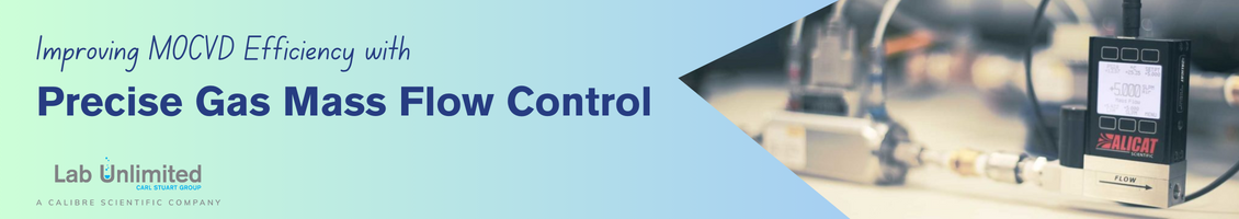 Improving MOCVD efficiency gas mass flow control